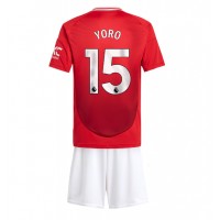 Manchester United Leny Yoro #15 Domaci Dres za djecu 2024-25 Kratak Rukav (+ Kratke hlače)